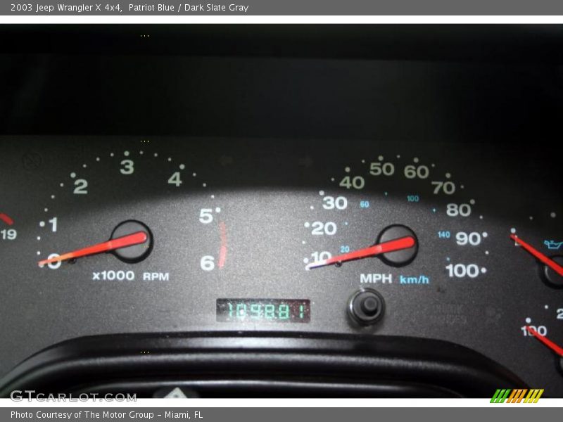 Patriot Blue / Dark Slate Gray 2003 Jeep Wrangler X 4x4