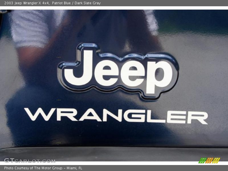 Patriot Blue / Dark Slate Gray 2003 Jeep Wrangler X 4x4
