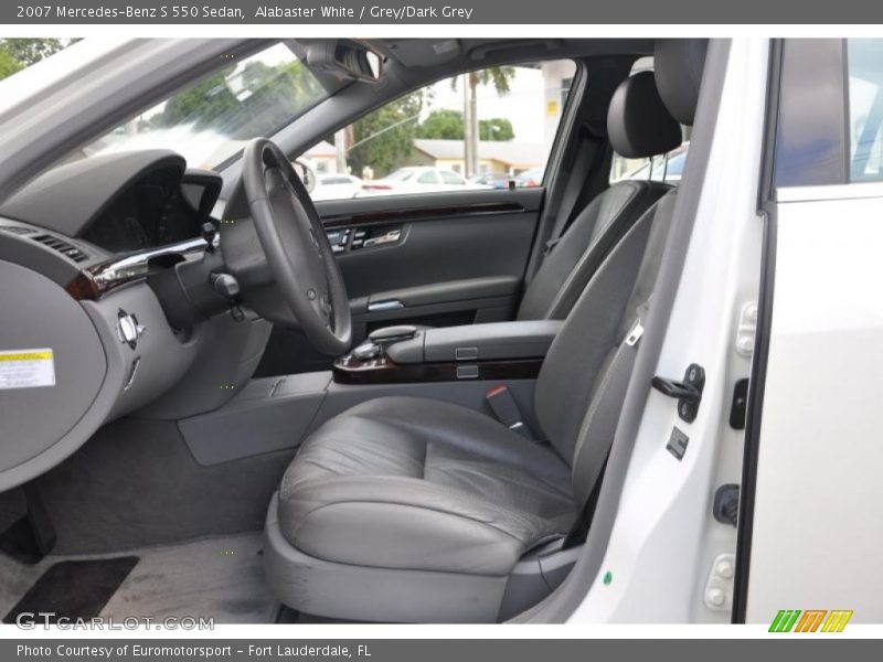 Alabaster White / Grey/Dark Grey 2007 Mercedes-Benz S 550 Sedan