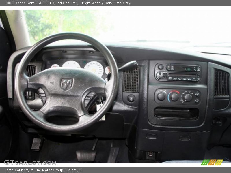 Bright White / Dark Slate Gray 2003 Dodge Ram 2500 SLT Quad Cab 4x4