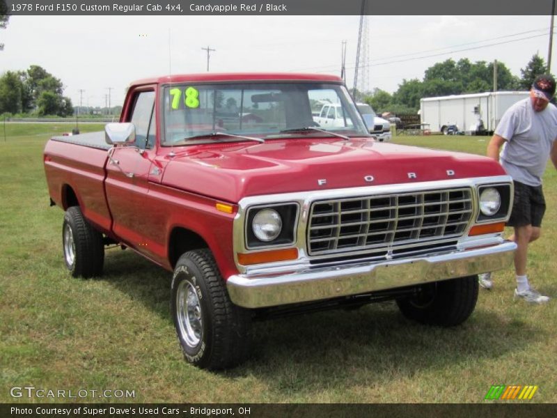 Candyapple Red / Black 1978 Ford F150 Custom Regular Cab 4x4