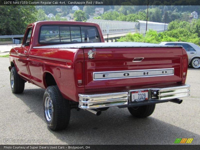 Candyapple Red / Black 1978 Ford F150 Custom Regular Cab 4x4