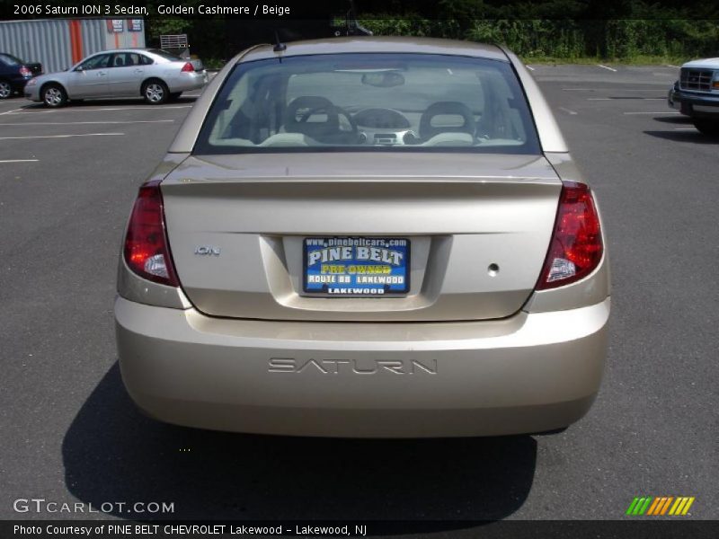 Golden Cashmere / Beige 2006 Saturn ION 3 Sedan