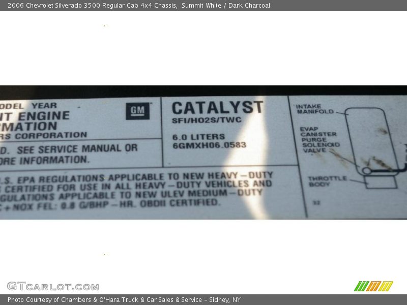 Summit White / Dark Charcoal 2006 Chevrolet Silverado 3500 Regular Cab 4x4 Chassis