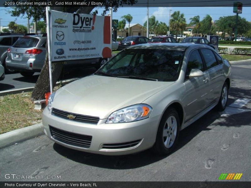 Gold Mist Metallic / Ebony 2009 Chevrolet Impala LS