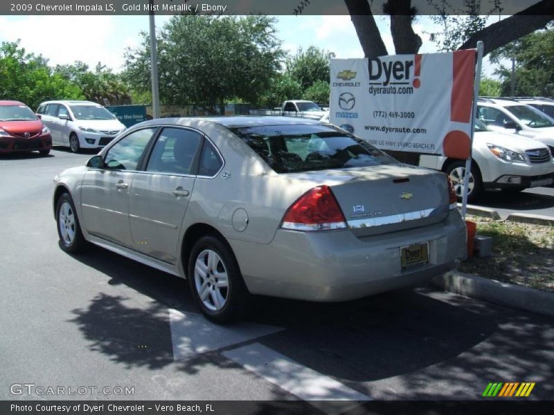 Gold Mist Metallic / Ebony 2009 Chevrolet Impala LS