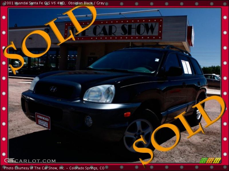 Obsidian Black / Gray 2001 Hyundai Santa Fe GLS V6 4WD