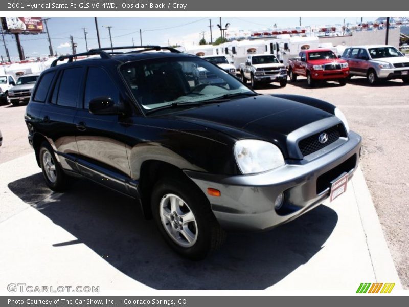 Obsidian Black / Gray 2001 Hyundai Santa Fe GLS V6 4WD