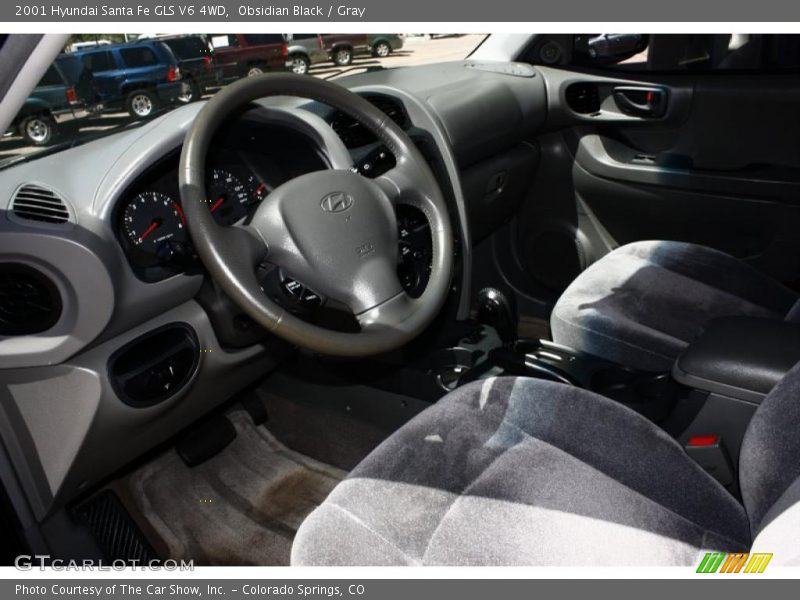 Obsidian Black / Gray 2001 Hyundai Santa Fe GLS V6 4WD