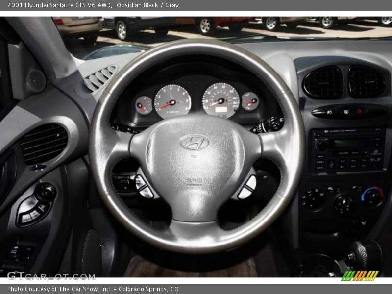 Obsidian Black / Gray 2001 Hyundai Santa Fe GLS V6 4WD