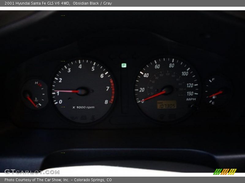 Obsidian Black / Gray 2001 Hyundai Santa Fe GLS V6 4WD