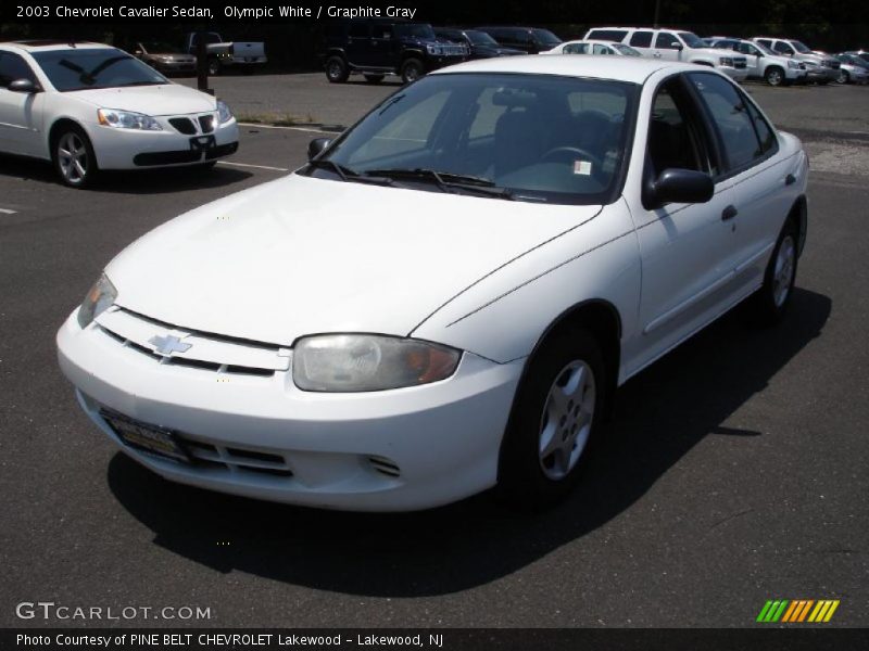 Olympic White / Graphite Gray 2003 Chevrolet Cavalier Sedan