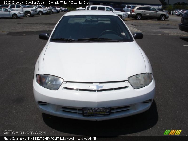 Olympic White / Graphite Gray 2003 Chevrolet Cavalier Sedan