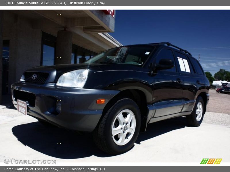 Obsidian Black / Gray 2001 Hyundai Santa Fe GLS V6 4WD