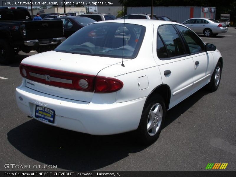 Olympic White / Graphite Gray 2003 Chevrolet Cavalier Sedan