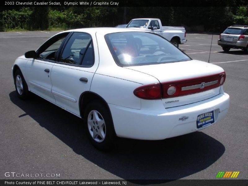 Olympic White / Graphite Gray 2003 Chevrolet Cavalier Sedan
