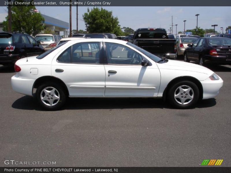 Olympic White / Graphite Gray 2003 Chevrolet Cavalier Sedan