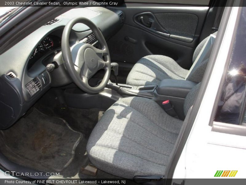 Olympic White / Graphite Gray 2003 Chevrolet Cavalier Sedan