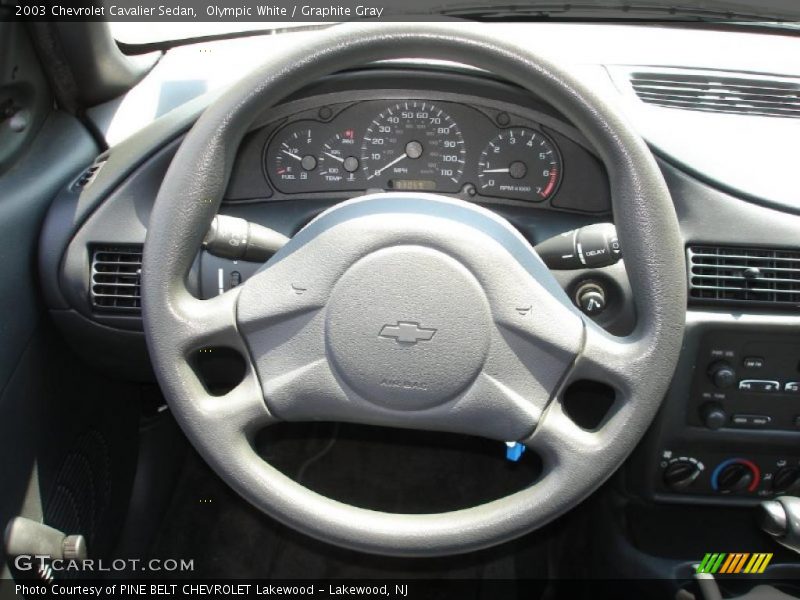 Olympic White / Graphite Gray 2003 Chevrolet Cavalier Sedan