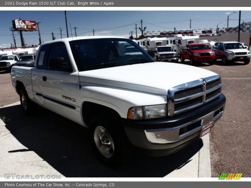 Bright White / Agate 2001 Dodge Ram 1500 SLT Club Cab