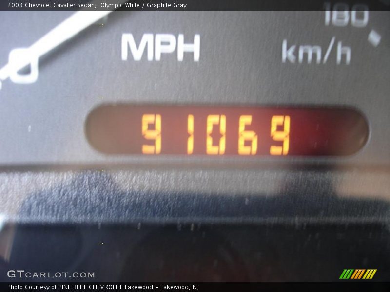Olympic White / Graphite Gray 2003 Chevrolet Cavalier Sedan