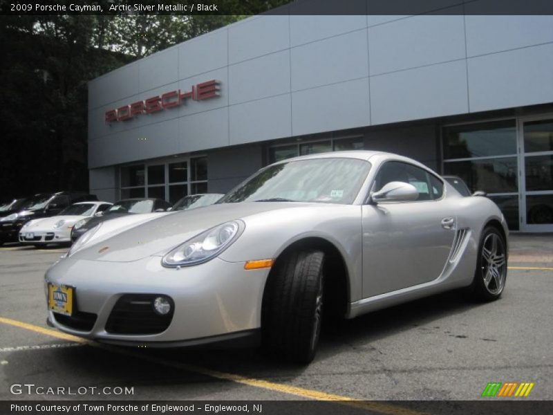 Arctic Silver Metallic / Black 2009 Porsche Cayman