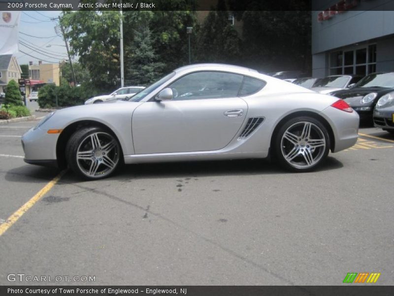 Arctic Silver Metallic / Black 2009 Porsche Cayman