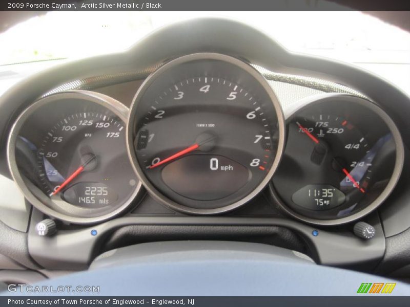 Arctic Silver Metallic / Black 2009 Porsche Cayman
