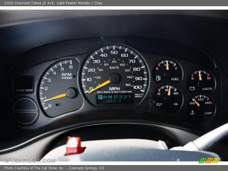 Light Pewter Metallic / Gray 2000 Chevrolet Tahoe LS 4x4