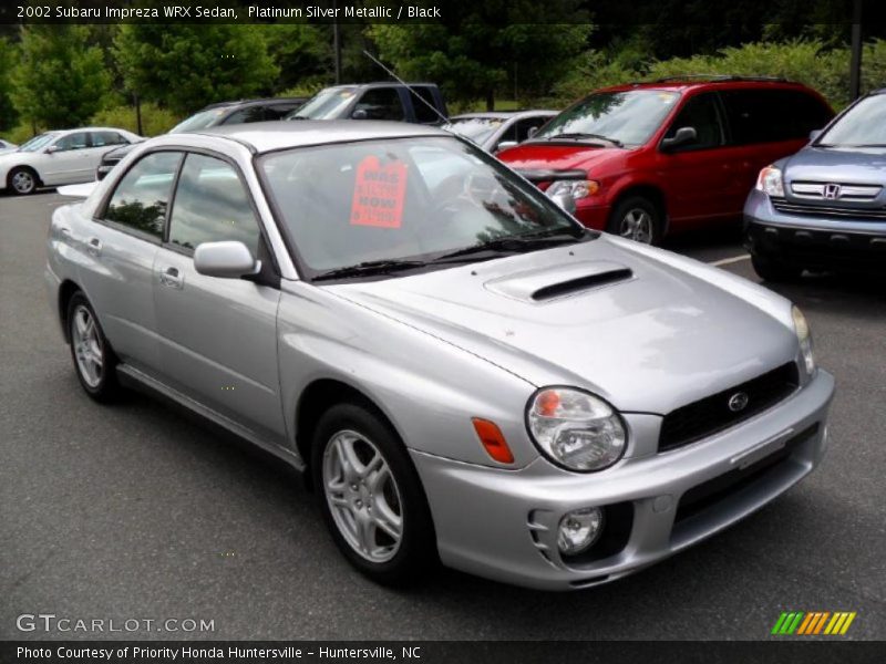 Platinum Silver Metallic / Black 2002 Subaru Impreza WRX Sedan