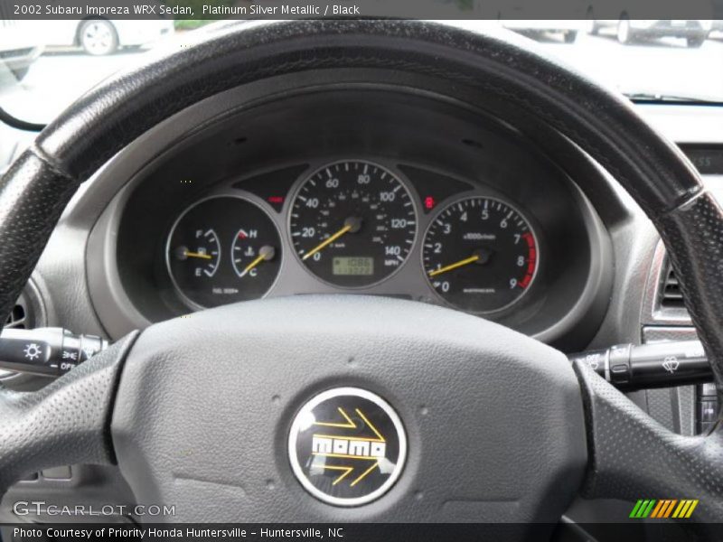 Platinum Silver Metallic / Black 2002 Subaru Impreza WRX Sedan