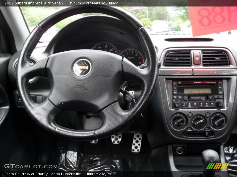 Platinum Silver Metallic / Black 2002 Subaru Impreza WRX Sedan