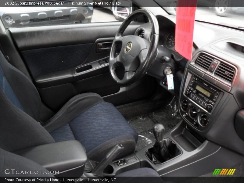 Platinum Silver Metallic / Black 2002 Subaru Impreza WRX Sedan
