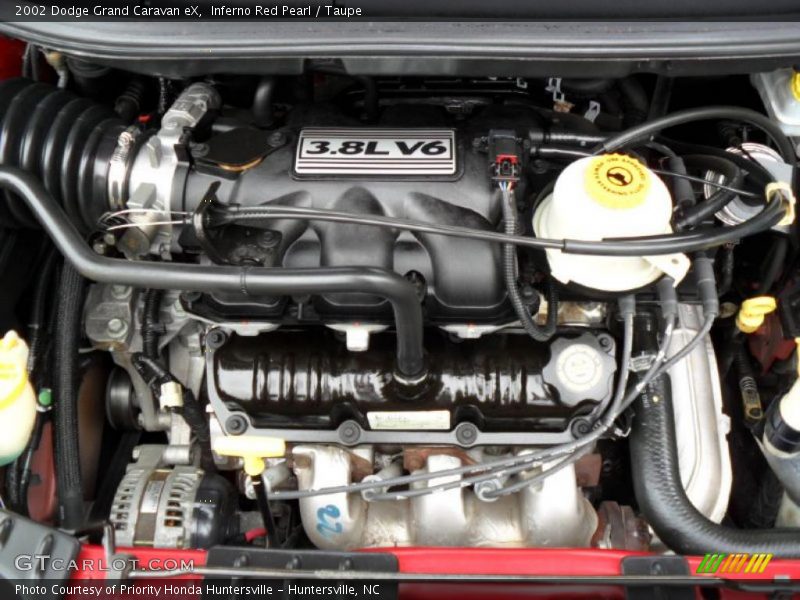 Inferno Red Pearl / Taupe 2002 Dodge Grand Caravan eX