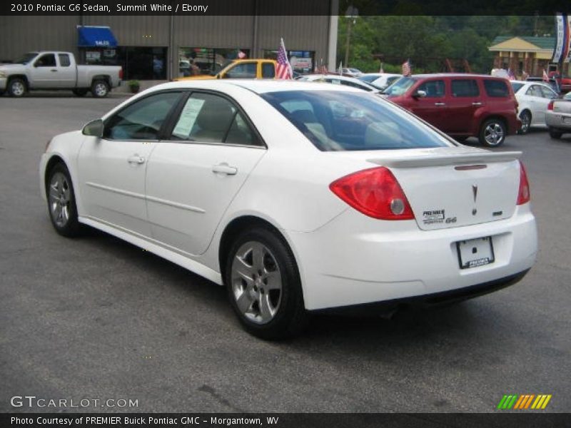 Summit White / Ebony 2010 Pontiac G6 Sedan