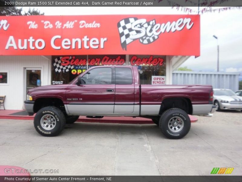 Dark Garnet Red Pearlcoat / Agate 2000 Dodge Ram 1500 SLT Extended Cab 4x4
