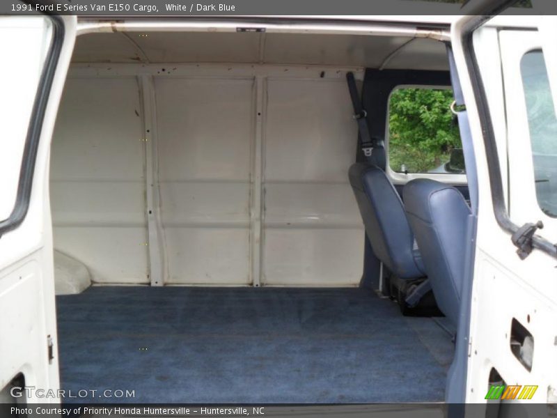 White / Dark Blue 1991 Ford E Series Van E150 Cargo