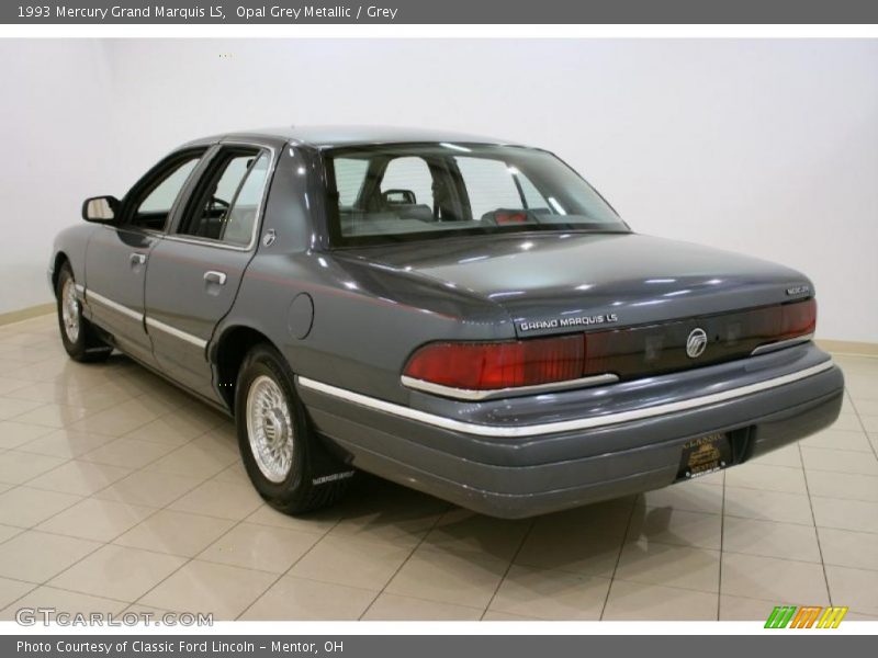 Opal Grey Metallic / Grey 1993 Mercury Grand Marquis LS