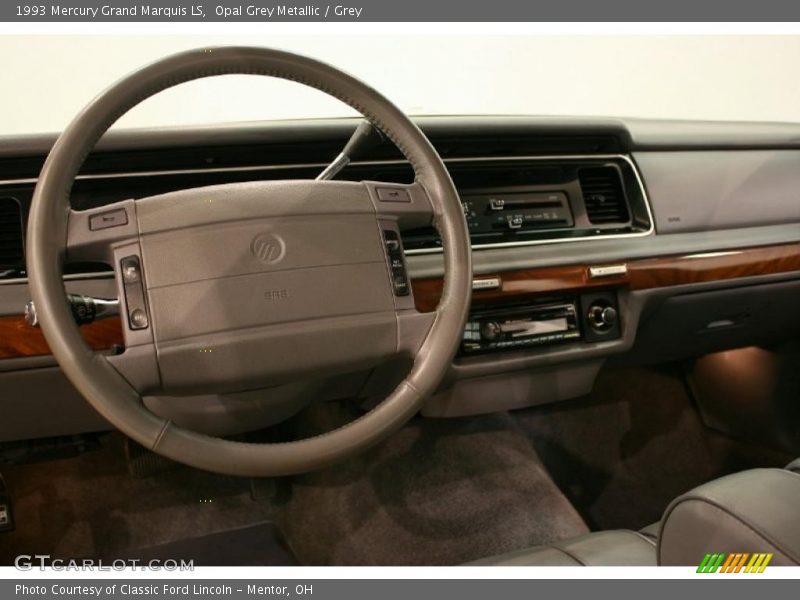 Opal Grey Metallic / Grey 1993 Mercury Grand Marquis LS