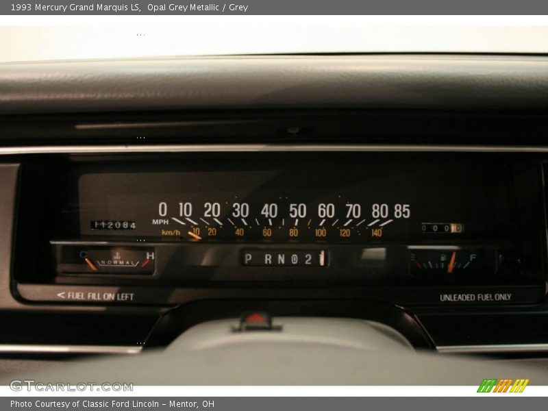 Opal Grey Metallic / Grey 1993 Mercury Grand Marquis LS