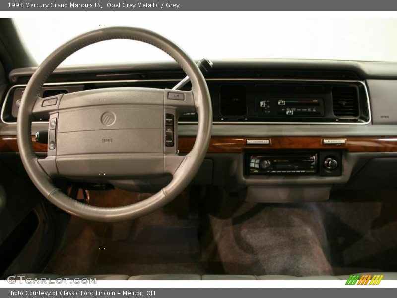 Opal Grey Metallic / Grey 1993 Mercury Grand Marquis LS