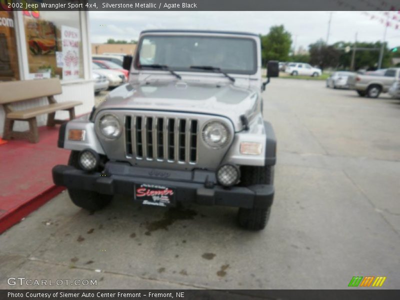 Silverstone Metallic / Agate Black 2002 Jeep Wrangler Sport 4x4