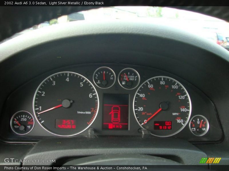 Light Silver Metallic / Ebony Black 2002 Audi A6 3.0 Sedan