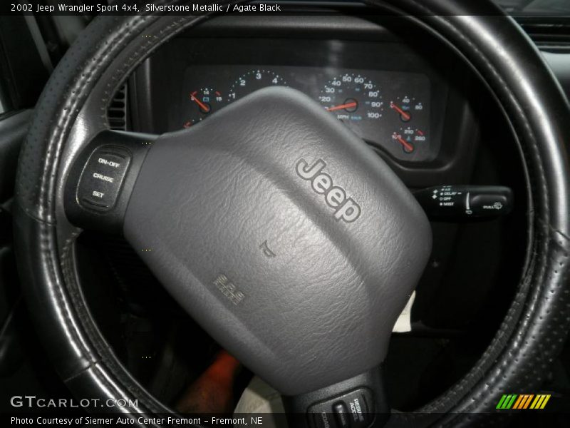 Silverstone Metallic / Agate Black 2002 Jeep Wrangler Sport 4x4