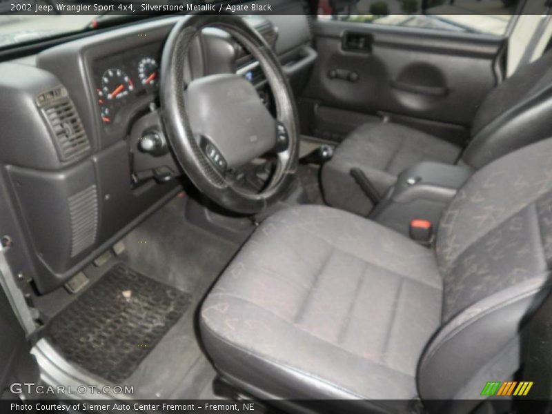 Silverstone Metallic / Agate Black 2002 Jeep Wrangler Sport 4x4