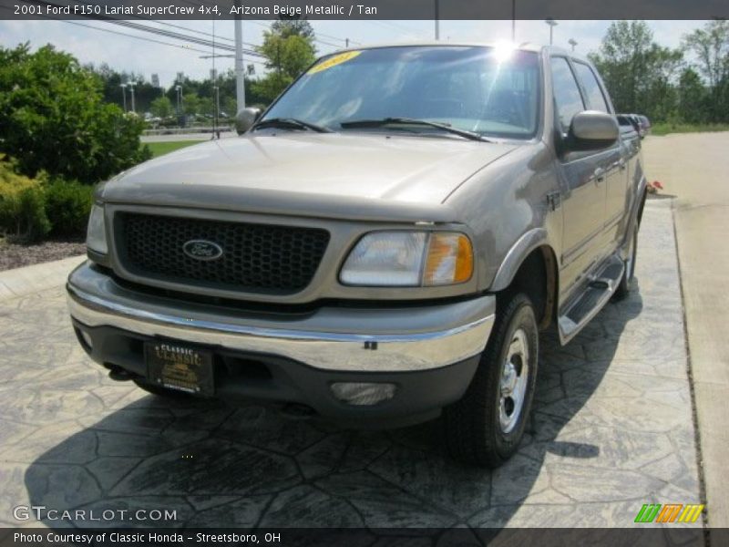 Arizona Beige Metallic / Tan 2001 Ford F150 Lariat SuperCrew 4x4