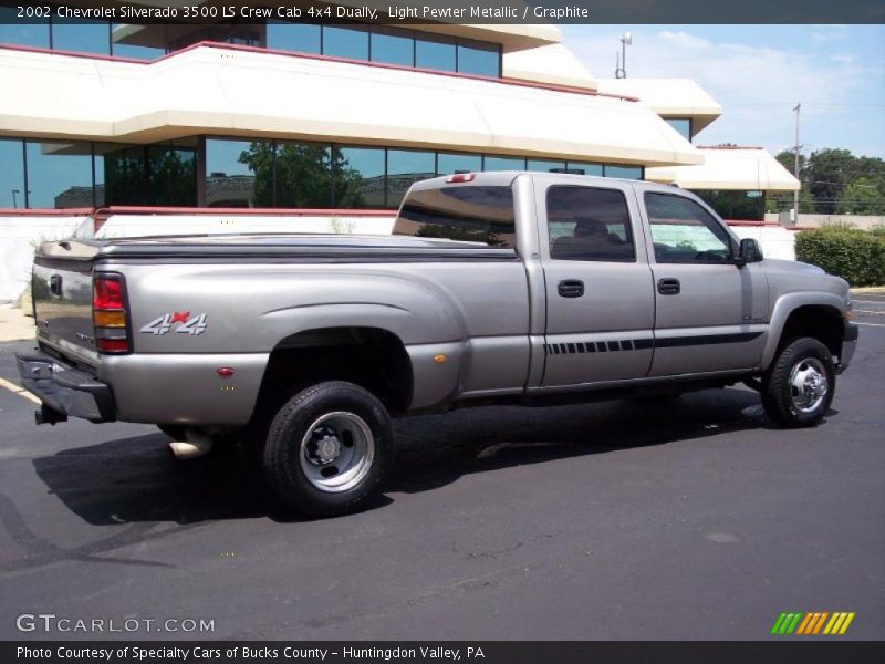 Light Pewter Metallic / Graphite 2002 Chevrolet Silverado 3500 LS Crew Cab 4x4 Dually