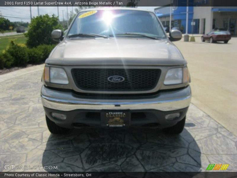 Arizona Beige Metallic / Tan 2001 Ford F150 Lariat SuperCrew 4x4