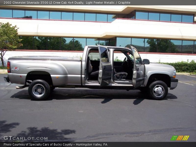 Light Pewter Metallic / Graphite 2002 Chevrolet Silverado 3500 LS Crew Cab 4x4 Dually