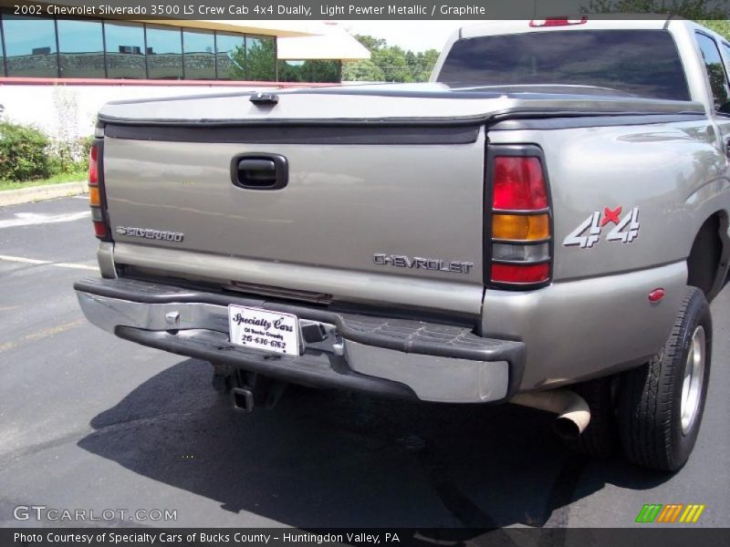 Light Pewter Metallic / Graphite 2002 Chevrolet Silverado 3500 LS Crew Cab 4x4 Dually